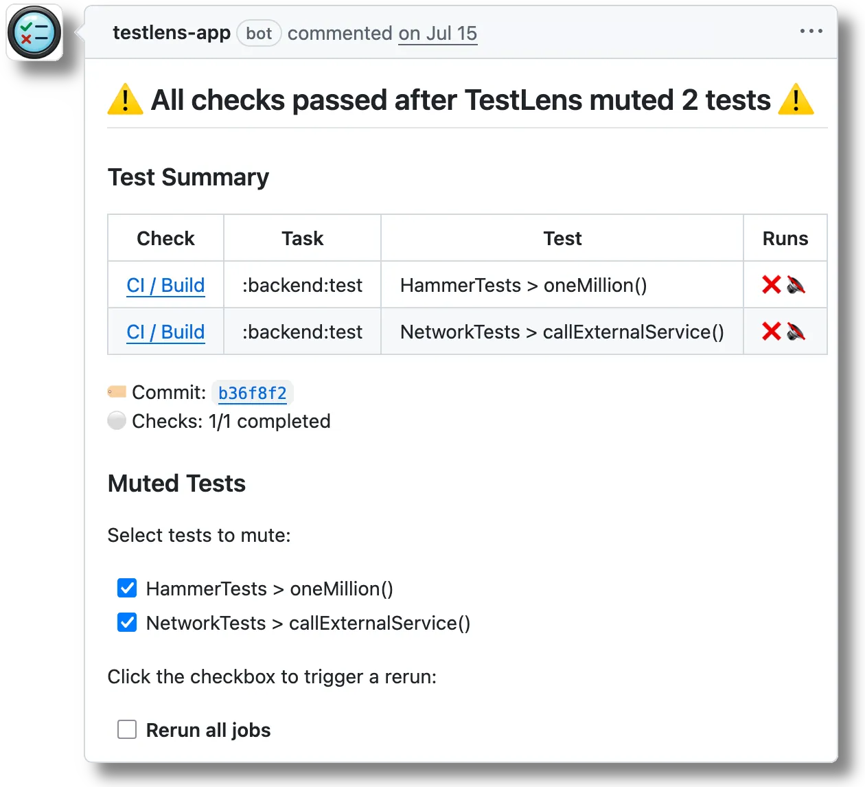 TestLens Bot in Action
